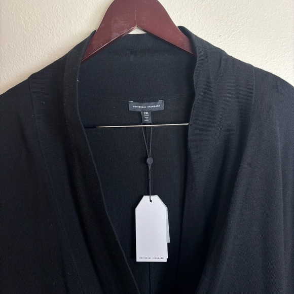 NWT Universal Standard Curve Cardi Cardigan Merino Wool In Black Womens Size 3XL - Picture 8 of 10